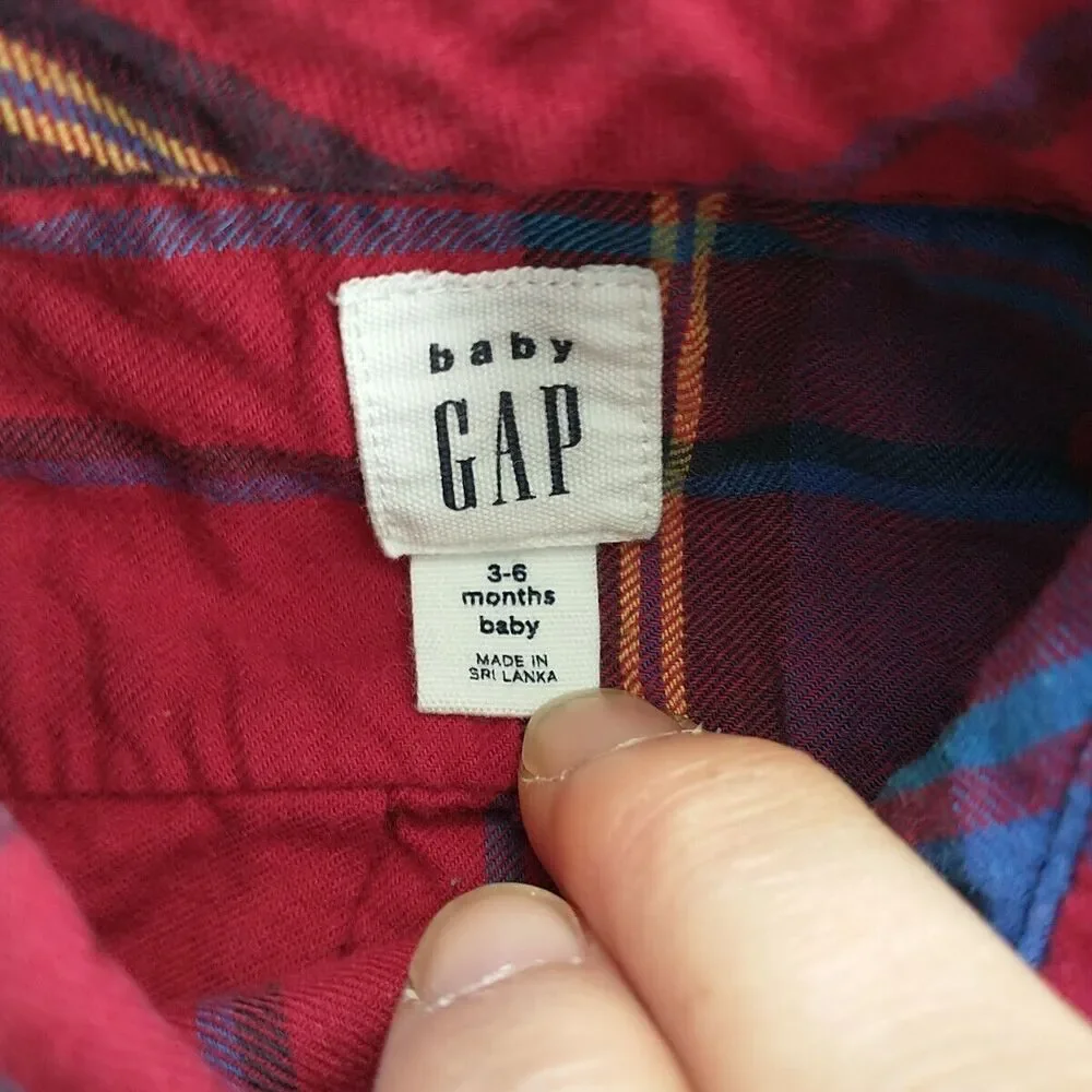 Lot Of 3 Baby Gap Rabbit + Bear Boy 3-6M Fall Spring Cotton Overall Shirt Hat